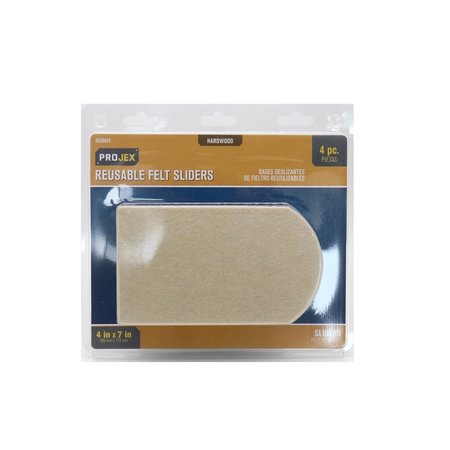 PROJEX Beige 1 in. Adhesive Felt Chair Glide , 4PK P0039